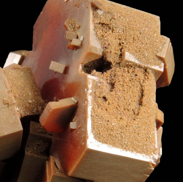 Vanadinite with microscopic Hematite inclusions from Mibladen, Haute Moulouya Basin, Zeida-Aouli-Mibladen belt, Midelt Province, Morocco