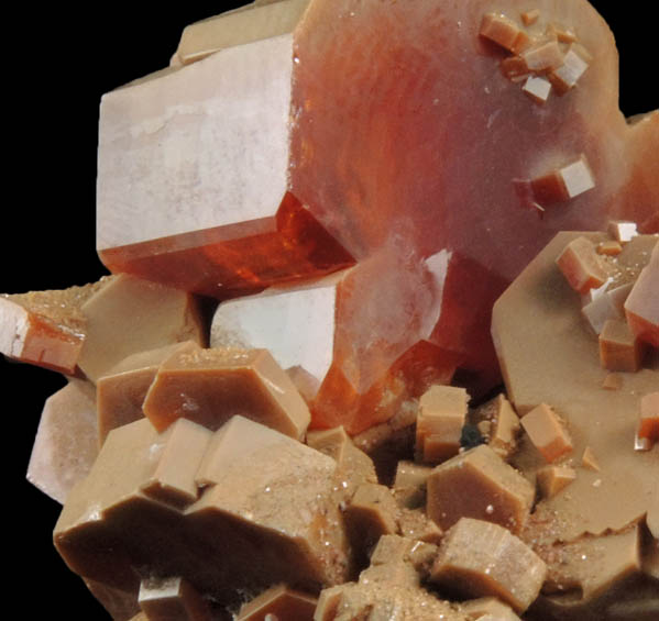 Vanadinite with microscopic Hematite inclusions from Mibladen, Haute Moulouya Basin, Zeida-Aouli-Mibladen belt, Midelt Province, Morocco