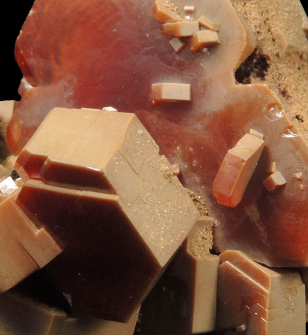 Vanadinite with microscopic Hematite inclusions from Mibladen, Haute Moulouya Basin, Zeida-Aouli-Mibladen belt, Midelt Province, Morocco