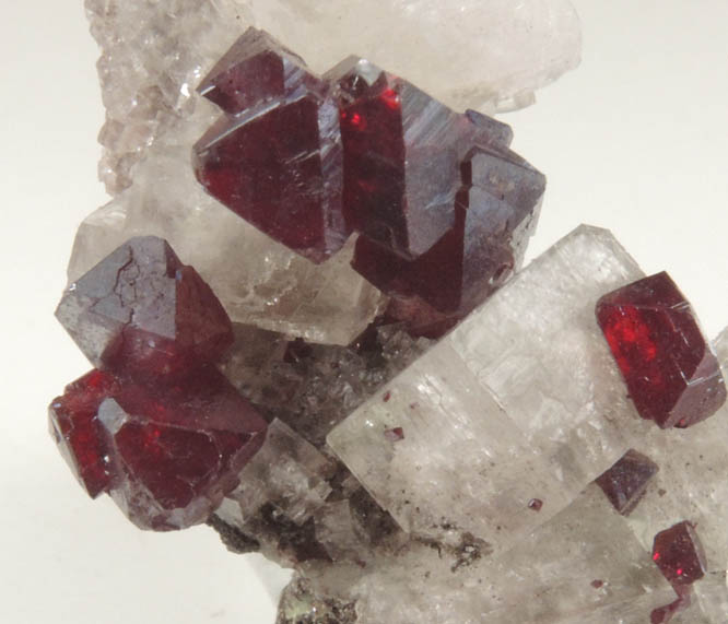 Cuprite and Calcite from Tsumeb Mine, Otavi-Bergland District, Oshikoto, Namibia