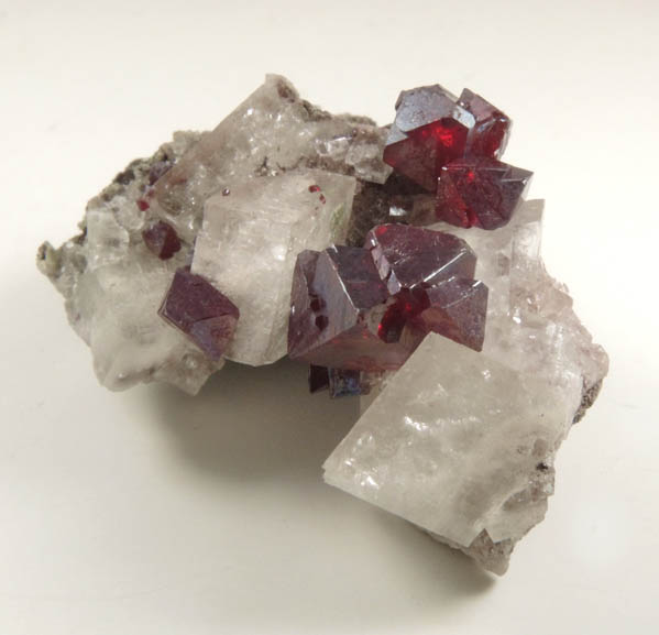 Cuprite and Calcite from Tsumeb Mine, Otavi-Bergland District, Oshikoto, Namibia