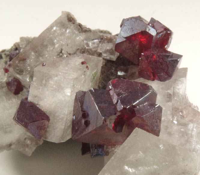 Cuprite and Calcite from Tsumeb Mine, Otavi-Bergland District, Oshikoto, Namibia