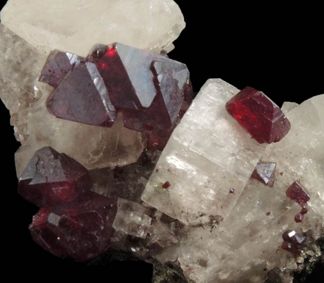 Cuprite and Calcite from Tsumeb Mine, Otavi-Bergland District, Oshikoto, Namibia