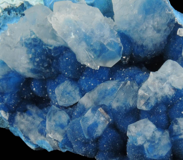 Shattuckite and Quartz on Chrysocolla from Rancho Jacalito, Cuitaca, Sonora, Mexico