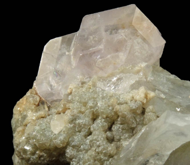 Fluorapatite (Hebron-style crystals) with Cookeite from Mount Rubellite, Hebron, Oxford County, Maine (Type Locality for Cookeite)