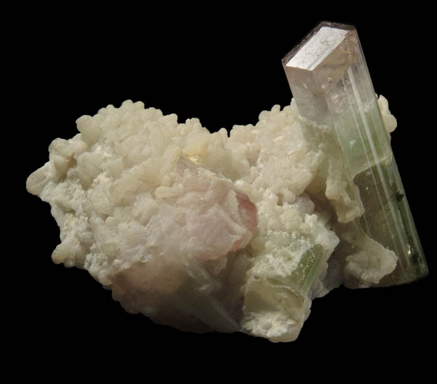 Elbaite var. Rubellite Tourmaline in Albite from Paprok, Kamdesh District, Nuristan Province, Afghanistan