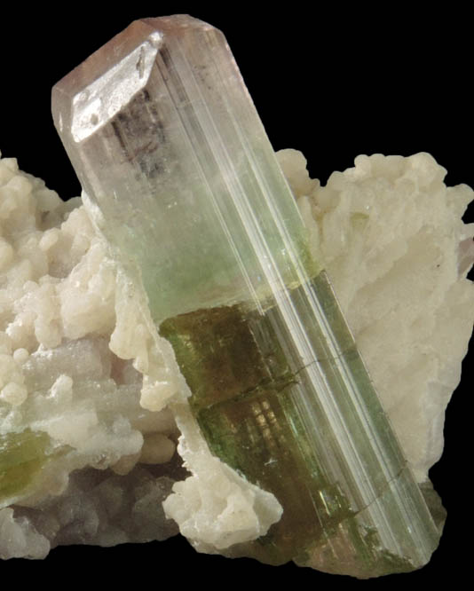 Elbaite var. Rubellite Tourmaline in Albite from Paprok, Kamdesh District, Nuristan Province, Afghanistan