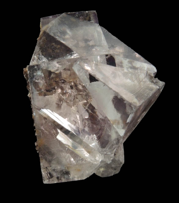 Fluorite (twinned crystals) with Siderite from Boltsburn Mine, Rookhope, County Durham, England