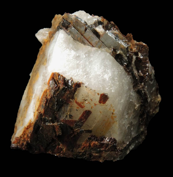 Ilmenite and Rutile on Quartz from Davis Farm, Bethel, Windsor County, Vermont