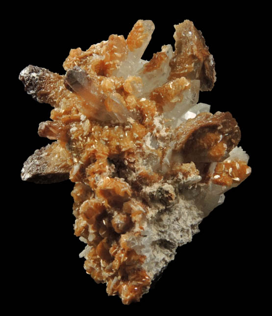 Siderite on Quartz from Prbram, Central Bohemia, Czech Republic