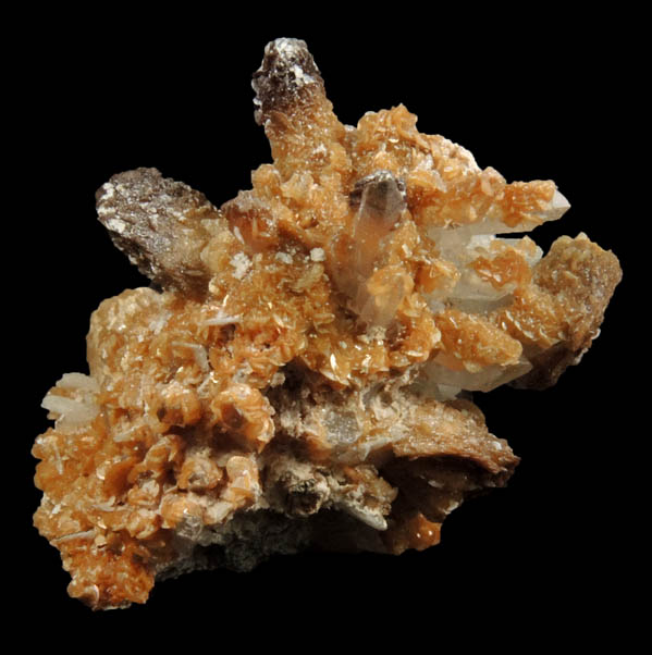 Siderite on Quartz from Prbram, Central Bohemia, Czech Republic