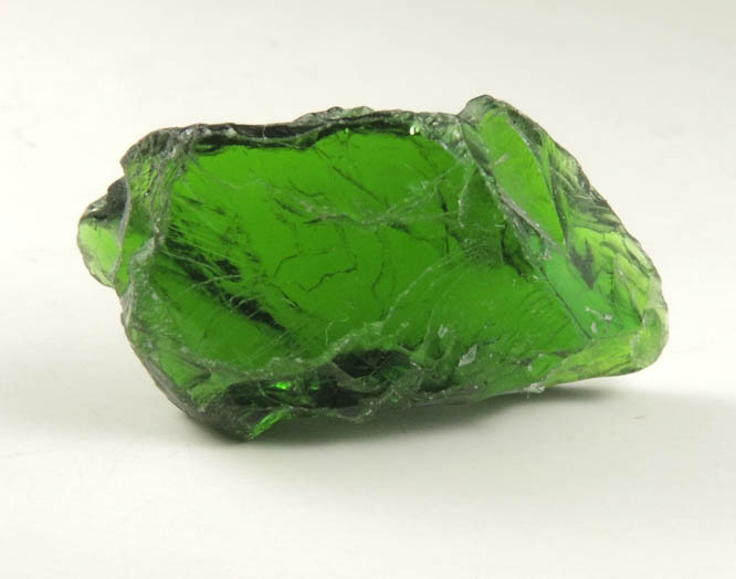 Diopside var. Chromian Diopside (gem rough) from Inagli Massif, 28 km west of Aldan, Sakha, Russia