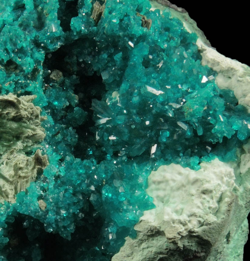 Dioptase from Morenci Mine, Clifton District, Greenlee County, Arizona