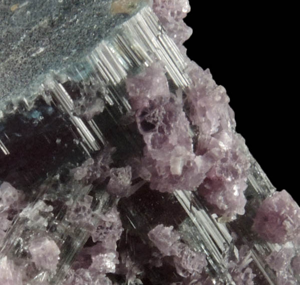 Lepidolite over Elbaite Tourmaline from Pederneira Mine, Sao Jose da Safira, Minas Gerais, Brazil