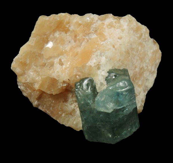 Fluorapatite in Calcite from Slyudyanka, Lake Baikal, Irkutskaya Oblast, Russia