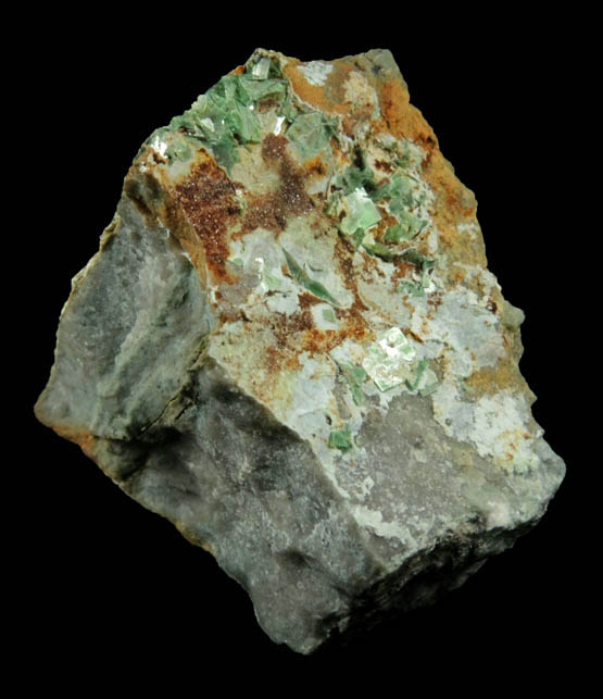 Zeunerite-Metazeunerite from Majuba Hill, Antelope District, Pershing County, Nevada