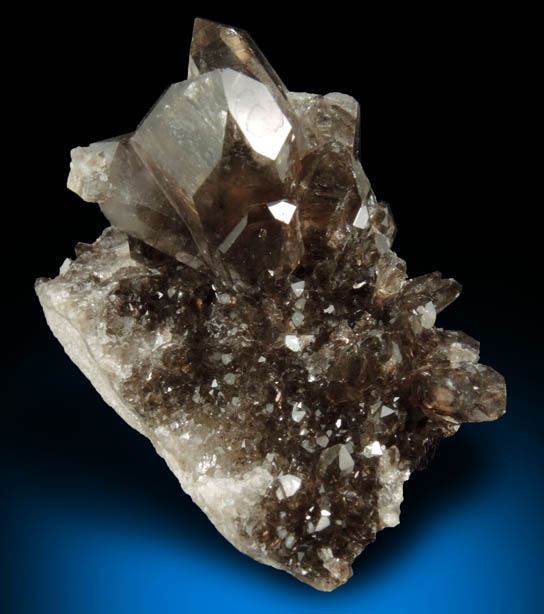 Quartz var. Smoky Herkimer Diamonds from Middleville, Herkimer County, New York