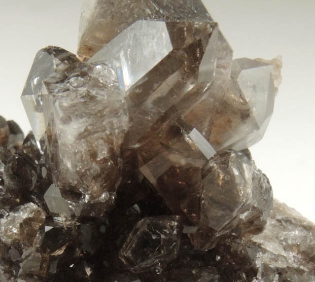 Quartz var. Smoky Herkimer Diamonds from Middleville, Herkimer County, New York