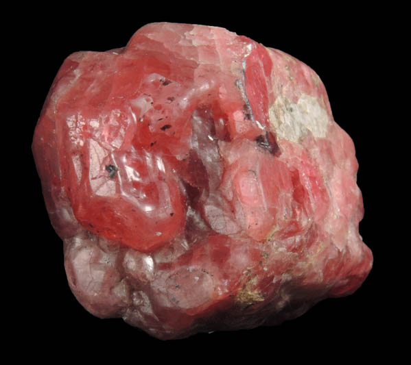 Rhodonite doubly terminated crystal with Franklinite from Franklin Mining District, Sussex County, New Jersey (Type Locality for Franklinite)