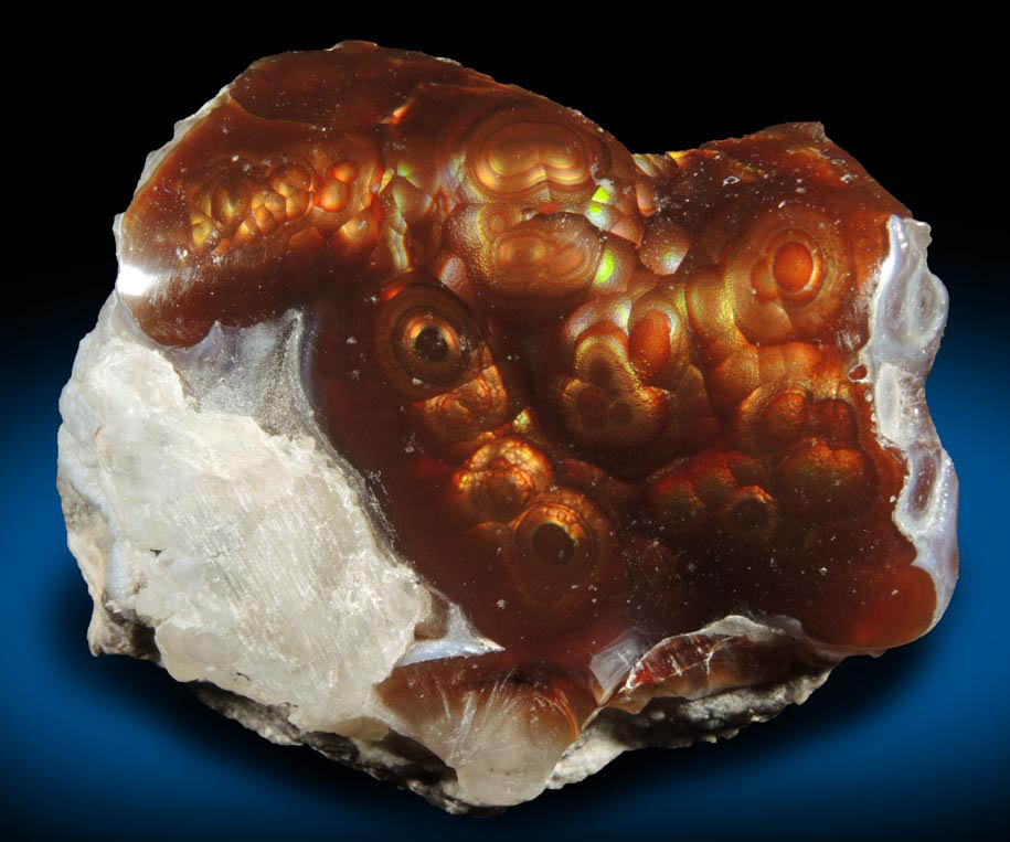 Quartz var. Fire Agate from Calvillo, Aguascalientes, Mexico