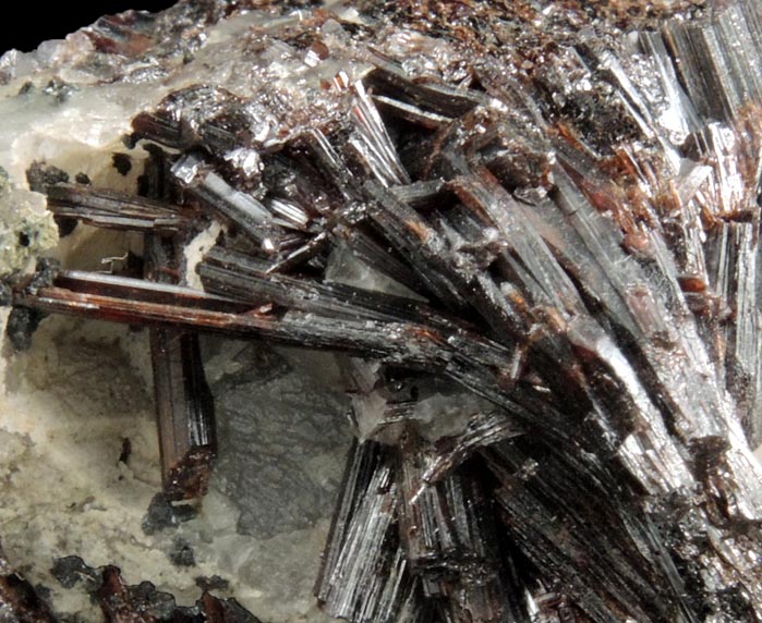 Rutile from Ted Pocket, west shore of Lochan-na-Lairige, 32 km WNW of Perth, Perthshire, Scotland