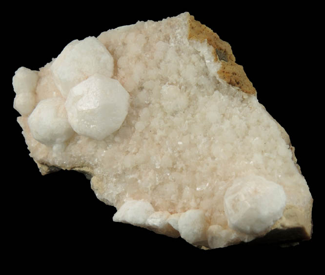 Analcime on Thomsonite from Moorcrossfield Quarry, Ballymena, County Antrim, Northern Ireland