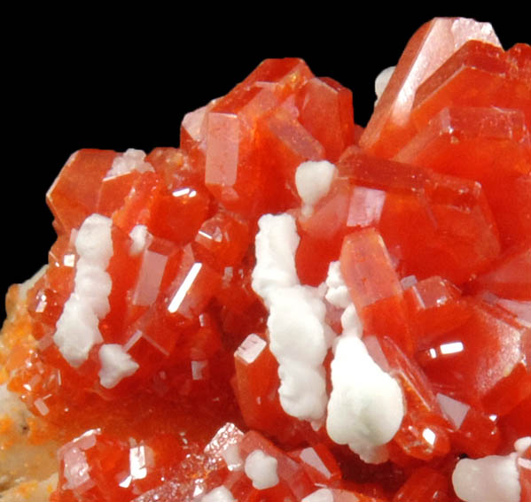 Vanadinite and Calcite over Barite from Mibladen, Haute Moulouya Basin, Zeida-Aouli-Mibladen belt, Midelt Province, Morocco