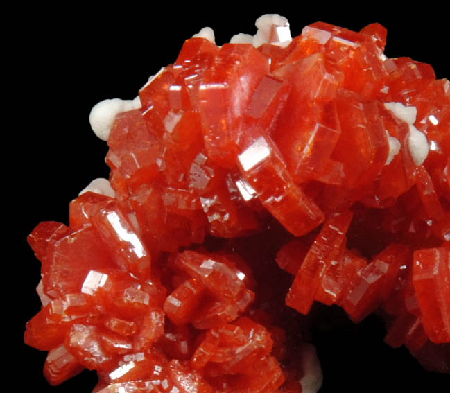 Vanadinite and Calcite over Barite from Mibladen, Haute Moulouya Basin, Zeida-Aouli-Mibladen belt, Midelt Province, Morocco