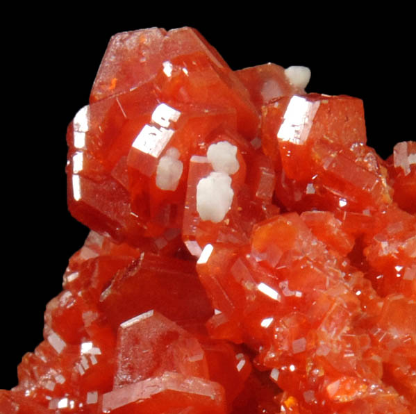 Vanadinite and Calcite over Barite from Mibladen, Haute Moulouya Basin, Zeida-Aouli-Mibladen belt, Midelt Province, Morocco