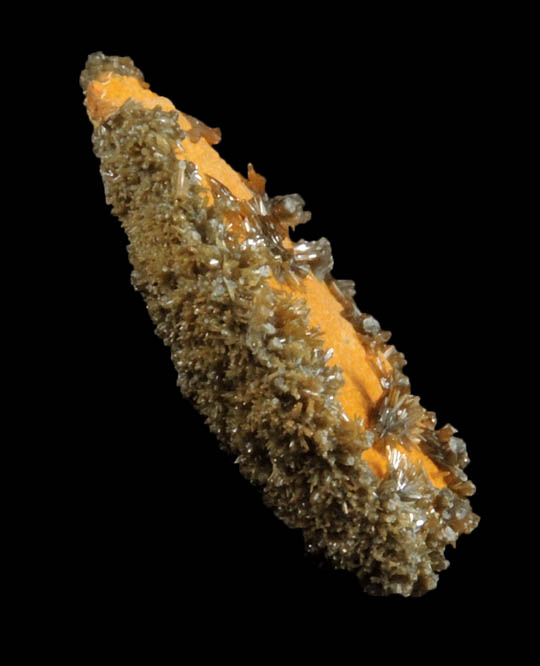 Vanadinite var. Endlichite on Descloizite from Chalk Mountain Mine, 510' Level, Churchill County, Nevada