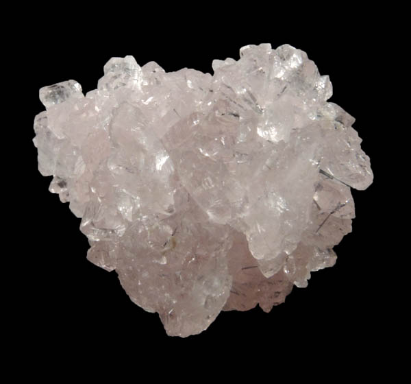 Quartz var. Rose Quartz with Elbaite Tourmaline from Rose Quartz Locality, Plumbago Mountain, Newry, Oxford County, Maine