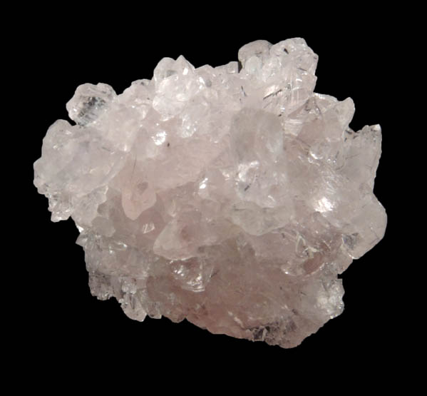 Quartz var. Rose Quartz with Elbaite Tourmaline from Rose Quartz Locality, Plumbago Mountain, Newry, Oxford County, Maine