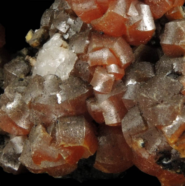 Mimetite var. Campylite with Psilomelane from Drygill Mine, Caldbeck Fells, Cumberland, England