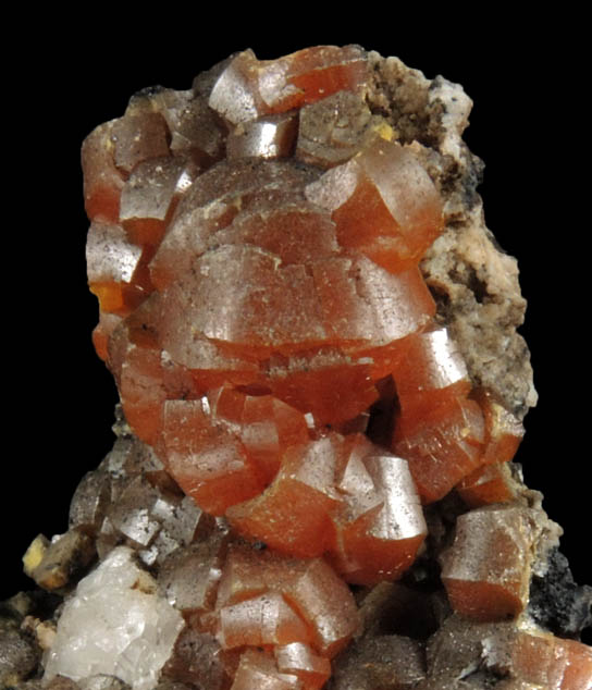 Mimetite var. Campylite with Psilomelane from Drygill Mine, Caldbeck Fells, Cumberland, England