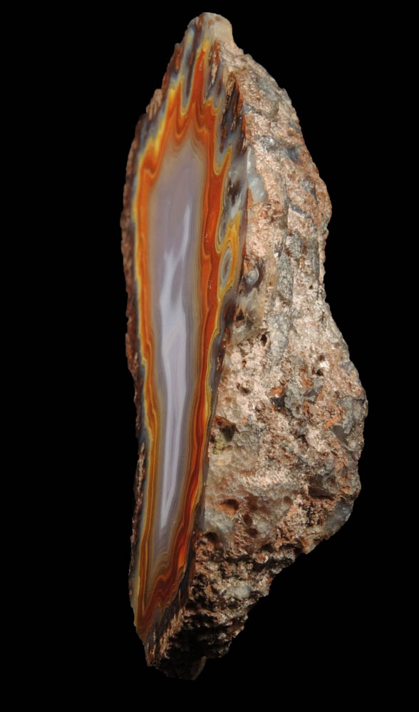 Quartz var. Coyamito Agate from Rancho Coyamito, Sierra del Gallego, Ahumada, Chihuahua, Mexico