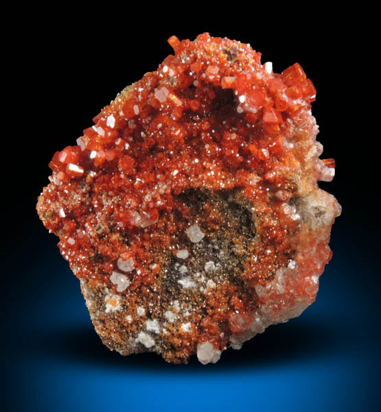 Vanadinite with Calcite from North Geronimo Mine, La Paz County, Arizona