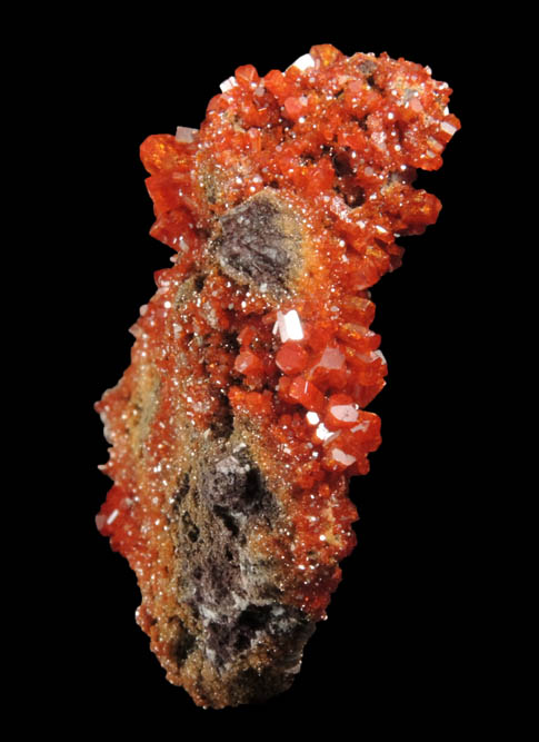 Vanadinite with Calcite from North Geronimo Mine, La Paz County, Arizona