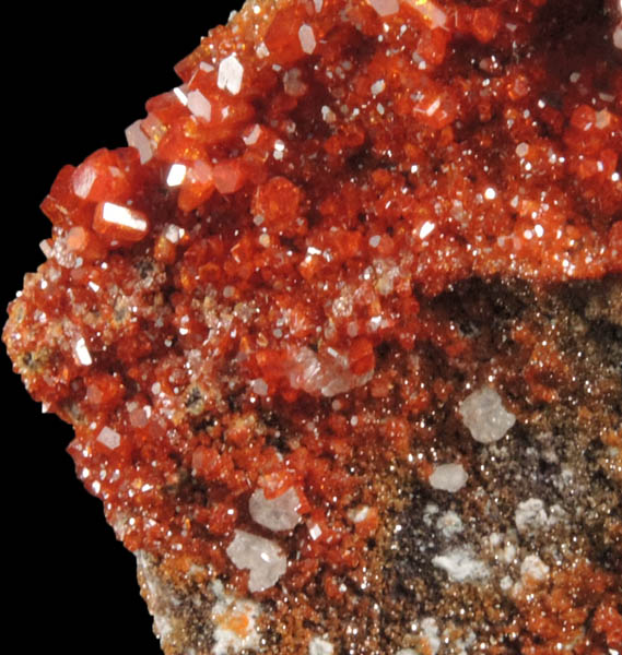 Vanadinite with Calcite from North Geronimo Mine, La Paz County, Arizona