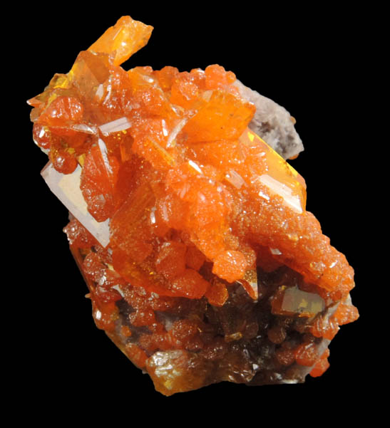 Wulfenite with Mimetite from San Francisco Mine, Cerro Prieto, north of Cucurpe, Sonora, Mexico