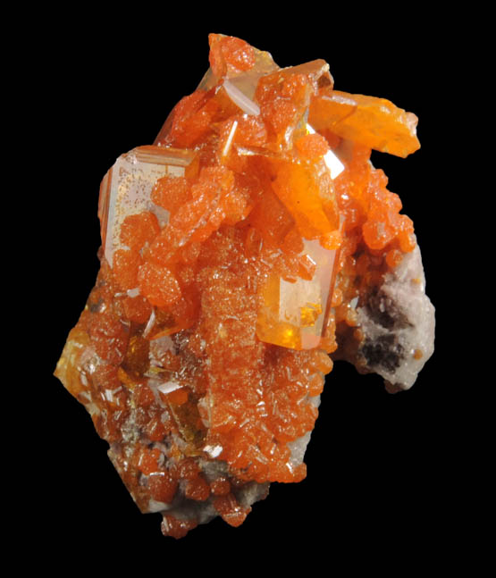 Wulfenite with Mimetite from San Francisco Mine, Cerro Prieto, north of Cucurpe, Sonora, Mexico