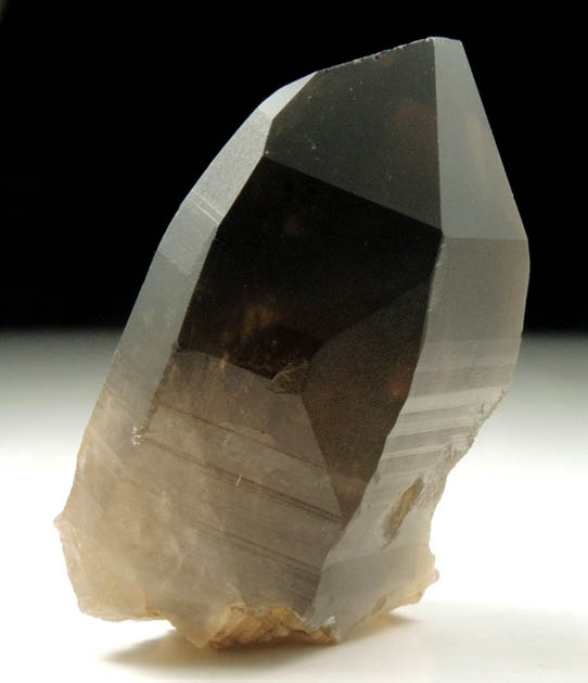 Quartz var. Smoky Quartz (with rare crystal faces) from Lake George District, Park County, Colorado