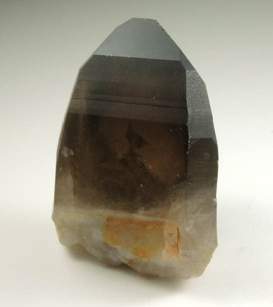 Quartz var. Smoky Quartz (with rare crystal faces) from Lake George District, Park County, Colorado