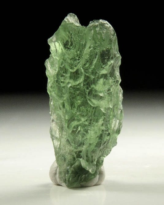 Moldavite (Tektite  natural glass caused by meteorite impact) from Vltava (Moldau) River, southern Bohemia, Czech Republic (Type Locality for Moldavite)