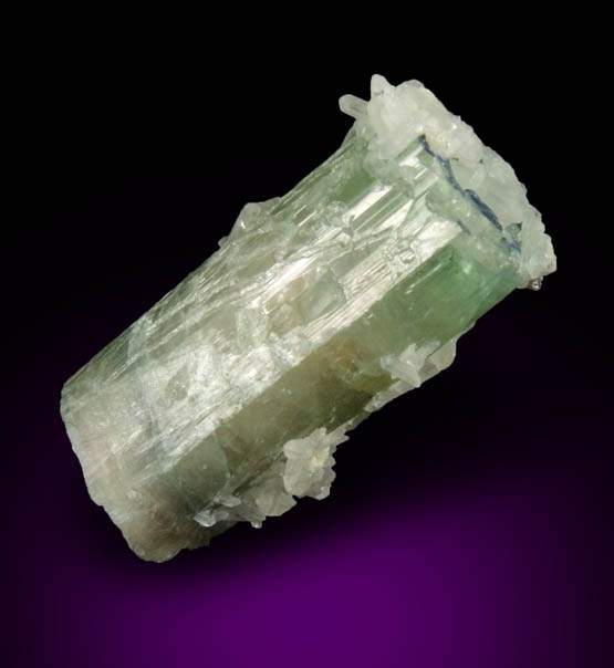 Quartz on Elbaite Tourmaline from Mount Mica, Pocket #28, Paris, Oxford County, Maine