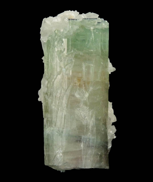 Quartz on Elbaite Tourmaline from Mount Mica, Pocket #28, Paris, Oxford County, Maine