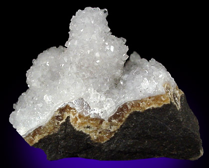 Quartz on Aragonite from Weifendorf, Germany