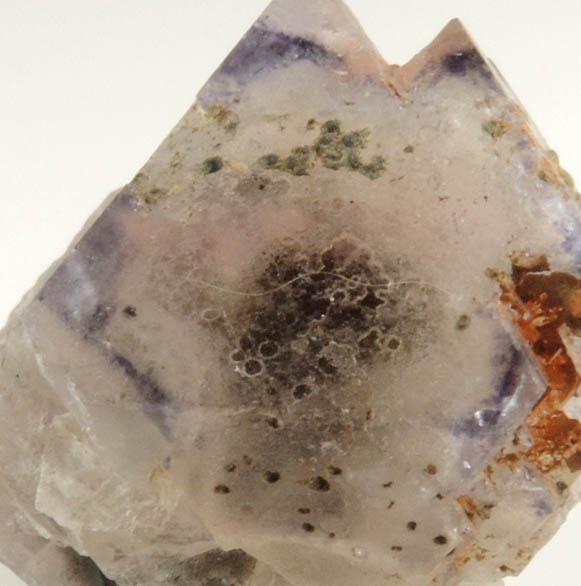 Fluorite with Epidote from Route 30 Road Cut, near Long Lake, Hamilton County, New York