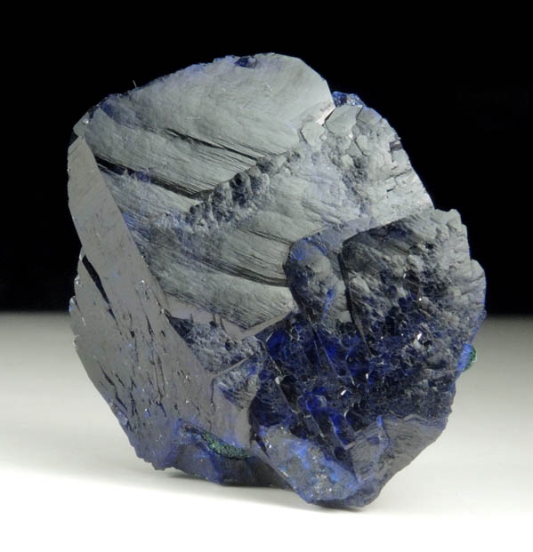 Azurite with partial alteration to Malachite from Milpillas Mine, Cuitaca, Sonora, Mexico