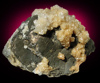 Pyrite pseudomorph after Pyrrhotite with Calcite from Santa Eulalia District, Aquiles Serdn, Chihuahua, Mexico