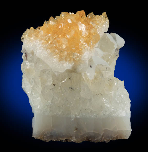 Quartz var. Citrine over Chalcedony Quartz from Conselheiro Pena, Minas Gerais, Brazil